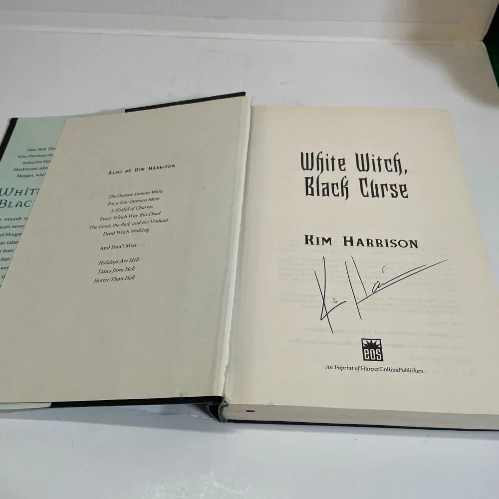 White Witch, Black Curse by Kim Harrison 2009 Hardcover Signed First Edition